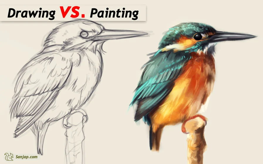 Drawing vs Painting